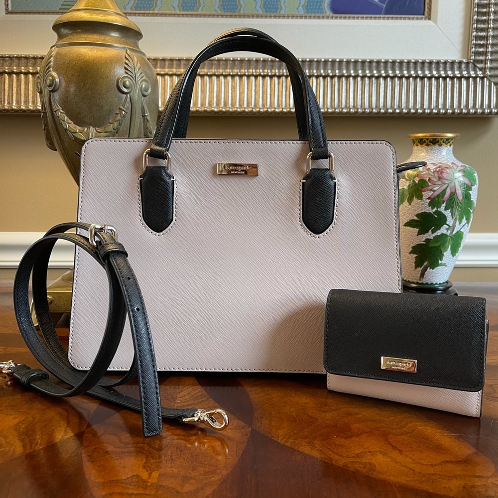 Kate Spade Satchel and Matching Trifold Wallet
